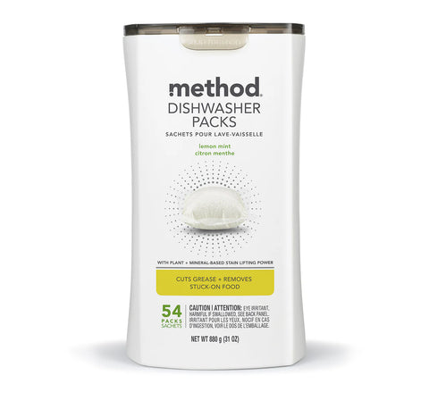 dishwasher packs - lemon mint, 54 ct