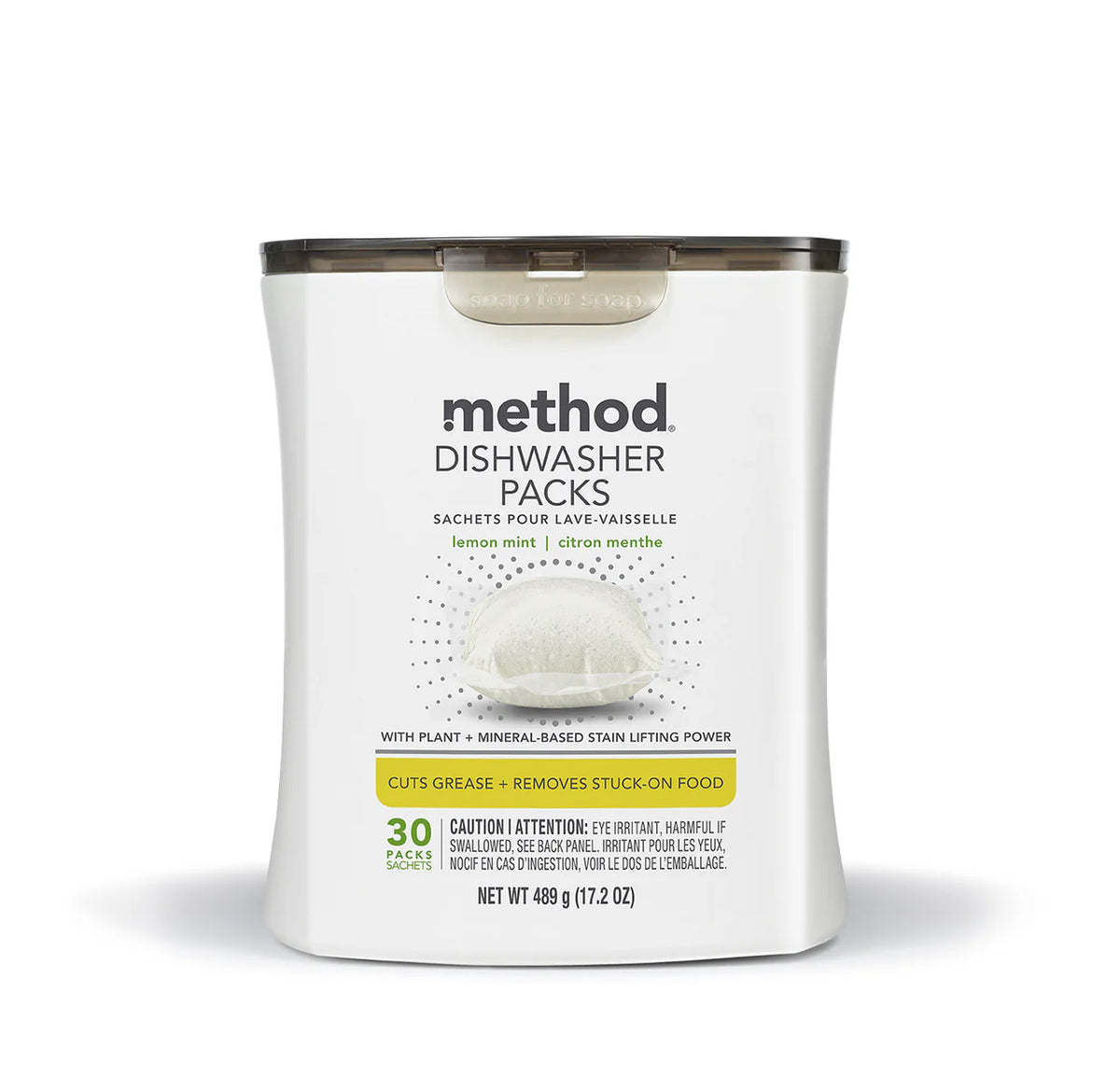 dishwasher packs - lemon mint, 30 ct