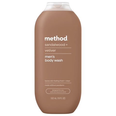 men body wash - sandalwood + vetiver, 18 fl oz