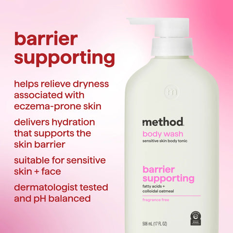 dewy glow barrier supporting + moisture enhancing body wash tonic bundle, 34 fl oz